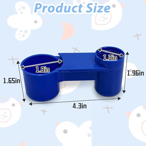 kathson 20 Pcs Bird Drinker Feeder Plastic Soda Pop Water Bottle Cup Ideal for Chicken Pigeons Birds Feeder Trough Animal Feeding Accessories (Blue) - color: Blue