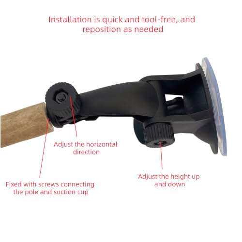 2 Pcs Parrot Perch Stand with Grip Suction Cup, Movable Perch Stand Bird Training Set, for Flat, Windows, Flat Tiles, Bath/Car Wood Training Perch,for Bird, Cockatoo, Macaw, Parakeet