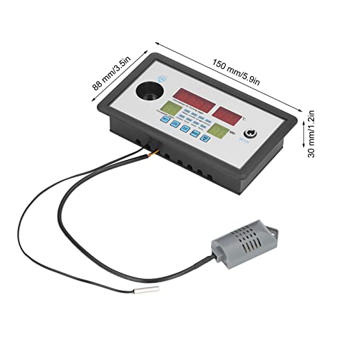 Fdit Intelligent Incubator Thermostat Digital Automatic Incubator Controller Egg Hatcher Temperature Incubator Controller for Various Eggs (12V)