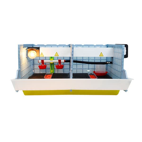 Hatching Time 9.5" Chick Brooders – Stackable or 2-Section Options with Automatic Heating, Modular Design, Easy to Clean, Ideal for Quail, Pheasant, and Baby Chicks (2 Section) - style: 2 Section, 1 Layer