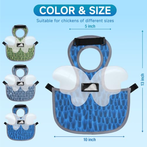 MYWSN Chicken Saddle with Wing Protector - Chicken Aprons for Hen | Polyester lightweight chicken apron prevents feather pecking & scratches; adjustable hidden straps stay secure