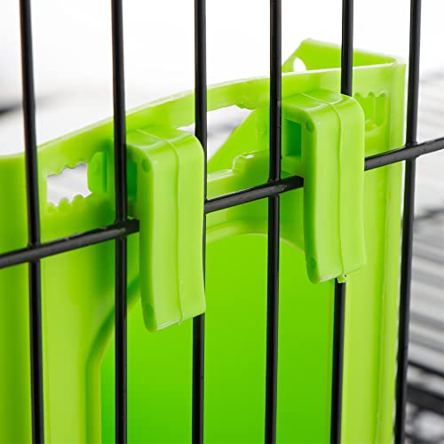 4 Pcs Pigeon Plastic Feeder, Quail Bird Food Feeding Hanging Box for Parrot Pigeon Bird Cage Poultry (One Hole)