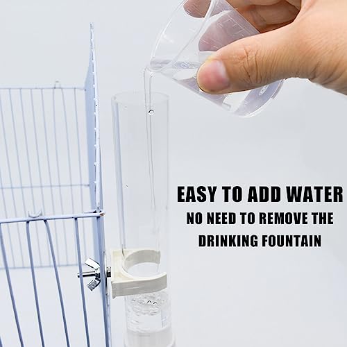 Automatic Parrot Water Dispenser - 130ML Bird Water Bottle with Cleaning Brush, Cage Accessories Drinker Bowl Fountain for Parakeet, Cockatiel, Lovebirds