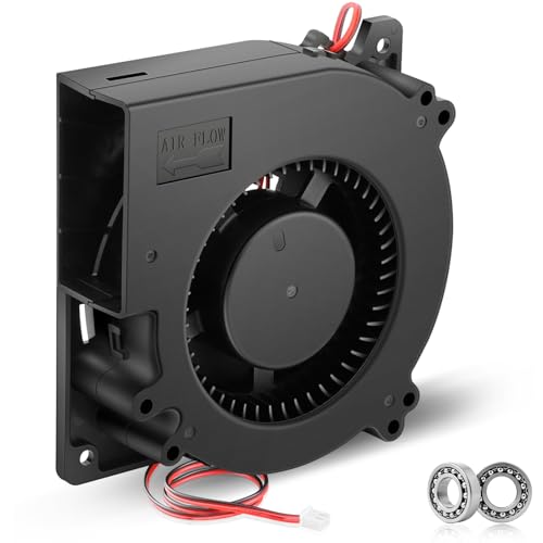 120mm x 32mm Dual Ball 12V Centrifugal Blower Fan Squirrel Cage 2P | 12Volt Brushless for DIY Computer Case Amp RV Fridge Electronics Exhaust Inflatable Replacement Projects - style: 12V DC Brushless Blower