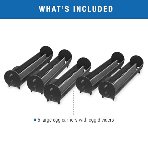 Brinsea Large Egg Carriers for Ovation 56 Incubator, Goose-Size Eggs, 5 Pack | Authentic Brinsea parts for Ovation 56 EX enables incubator to hold 15 goose eggs or 110 quail eggs in 2 rows with dividers - size: Ovation 56 (56 Eggs)