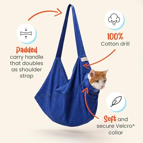 Cozy Comfort Carrier - Small Cobalt Blue Cat Carrier Soft for Grooming, Vet Visits, Medication Administration, Dental Care, Nail Trimming, and Car Travel - color: Cobalt, size: Small