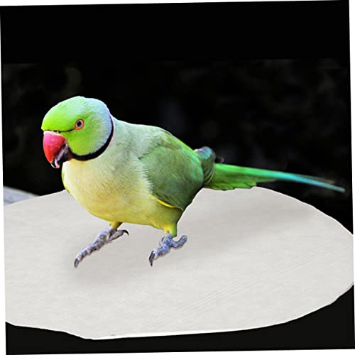 Yardwe Parrot Cage Bottom Sheets 100pcs Disposable Liners Round Bird Cage Liner Paper