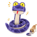 Squeaky Dog Plush Chew Toy, Interactive Tug Squeaky Toy for Chewers, Medium & Large Dogs & Fetch Play, 39.4 in Stuffed Silly Snake Toy with Elastic Stretchable Body for Gentle Gum Care&Boredom Relief - color: Purple (Silly Snake)
