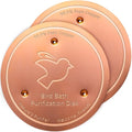 Mellbree 2-Pack Bird Bath Purification Disk, 99.99% Pure Copper Disc Cleaner Safe for Outdoor Bird Bath, Solar Fountains and Concrete Bowls - Bird-Safe Gift for Bird Lovers 0.6mm (Bird Pattern) - color: Copper-Bird