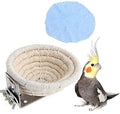 Handmade Cotton Rope Bird Breeding Nest Bed for Budgie Parakeet Cockatiel Parakeet Conure Canary Finch Lovebird and Small Parrot Cage Hatching Nesting Box (Cotton Rope)