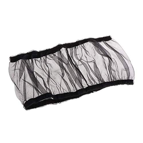 Bird Cage Seed Catcher Seeds Guard Parrot Nylon Mesh Net Cover Stretchy Shell Skirt Traps Cage Basket Soft Airy (M, Black) - color: Black, size: Medium