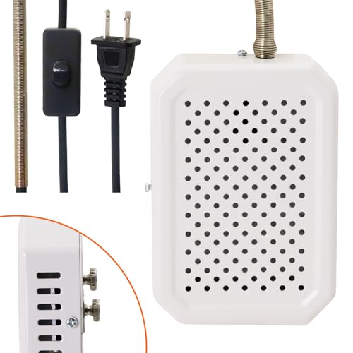 Bird Cage Heater 3.4”×5.1” PTC Heated Pad US Plug 25W for Parrots | Anti scalding Pad,Anti-bite steel cord,Intelligent thermostat,Cage Mounted, for Cockatiel, Parrots Parakeet and Canary
