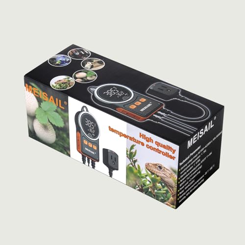 Temperature Controller can be Used for aquaculture, Plant mat Heating, Reptile Thermostat, with Load line Over-Temperature Protection and Dual Sensor auto-Safety Calibration - color: MS-60A