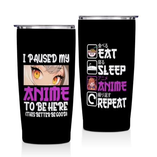 Jztco Anime Gifts Anime Merch 20 oz Tumbler Animes Stuff Manga Coffee Mug | Funny Insulated Tumblers Thermal Cup for Sports Travel Birthday Japanese Gifts for Anime Lovers Fans Women Men Girls - color: Multi 1300