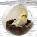 Bite-Resistant Bird Nest for Cage,Washable Clear View Hanging Bird House,Warm Plush Bird Bed Breeding Hut for Parakeet,Budgie,Lovebird,Canary&Small Parrots,Ideal for Laying Eggs,Sleeping&Breeding