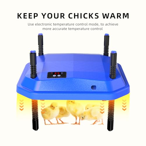 Chick Brooder Heating Plate, Brooder Heater for Chicks, Adjustable Temperature Height Adjustable Brooding Heater, Brooder Heat Plate Warmer for Baby Chick Duckling (Blue) - color: Blue