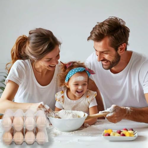 100 Pack 12 Count Plastic Egg Cartons - Bulk Cheap Clear Reusable Egg Containers for Chicken Eggs, Dozen Egg Storage Solutions. - size: 3x4，100Pack