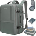 MOLNIA Large Travel Backpack for Men Women,Waterproof Carry On Backpack,Laptop Backpack for College Travel Daily Work - color: Olive Green With Packing Cubes