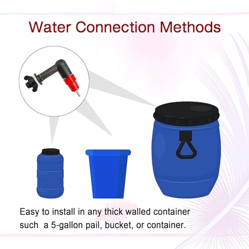 Chick Nipple Drinker Chicken Waterer Quail Water Nipples No Freeze Nipple for Rabbit (Plastic)