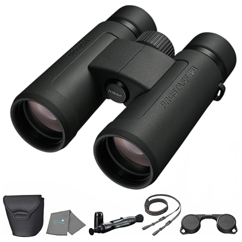 Prostaff P3 8x42 (16776) Black Binoculars Bundle with Lens Pen, and Cloth - High Powered Compact Adult Binoculars for Hunting, Bird Watching, and Hiking Essentials, Zoom Lightweight Travel - style: P3 8x42