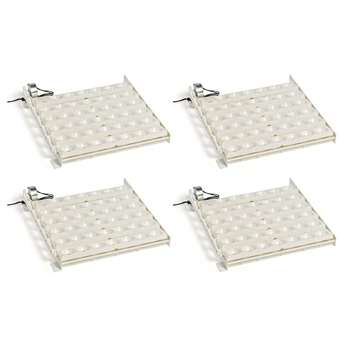Farm Innovators 3200 Automatic 41 Spot Egg Turner for the Bottom of Incubators to Eliminate Manual Handling and Improve Hatching Rate, White (4 Pack) - size: 4 Pack