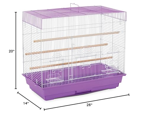 Prevue Pet Products SP1804-3 Flight Cage, Lilac/White,26" L x 14" W x 22 1/4" H - color: Lilac/White