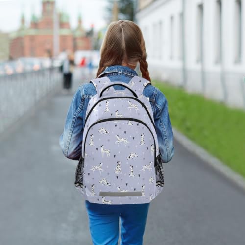 Kids Dalmatian Dogs Backpack for Boys Girls School Bags | Elementary Middle, Travel Daypack Lightweight Waterproof with Reflective Strip - color: Cartoon Dalmatian Dogs
