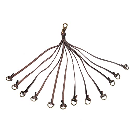 Leather Hunting Accessories Game Strap Dove Bird Duck Carrier Hanger Tote | Hands-Free Carry, Hanger Hook For Belt Or Hunting Pack, 12 Metal-Ringed Loops For Quail, Grouse,Waterfowl, Adjustable Strap