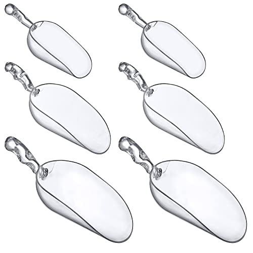 Elsa - Plastic Ice Scoops (6-Piece Set), Plastic Utility Scoops, 5/12/24-Ounce Capacity, BPA-Free, Food-Grade, Shatter-Proof, Perfect for Home and Commercial Use - style: 5/12/24 oz, 6-Piece Set