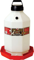 Little Giant PPF7 7 Gallon Capacity Hanging Automatic Poultry Waterer Dispenser for Chickens and Game Birds, Red