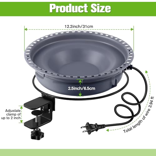 Bird Baths for Outdoors, Bird Bath Bowl Water Feeder Outdoor for Hummingbirds for Garden Yard Patio Lawn, Ideal for Attracting Birds(Deck Mounted Style) - style: Deck Mounted Style