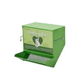 Metal Small Animal Feeder with Lid, Heavy Duty, Large Capacity Food Dispenser, Great for Rabbits, Guinea Pigs, Chinchillas and Other Small Animals (7.4 inch, Green) - color: Green, size: 7.4 inch