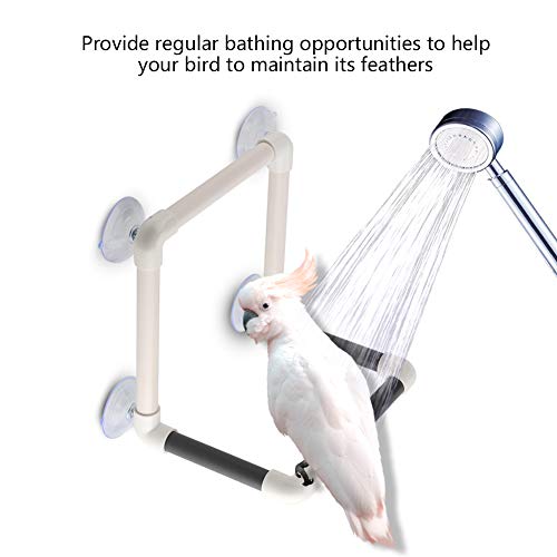Parrot & Shower Perch for Bird Cage Accessories Bath Stand Supplies Medium/Large Birds