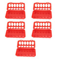 5PCS Flip Top Small Poultry Feeder, 12 Hole Pigeon Feeding Tray No Mess Feeding and Drinking Dispenser for Duck Quails Birds