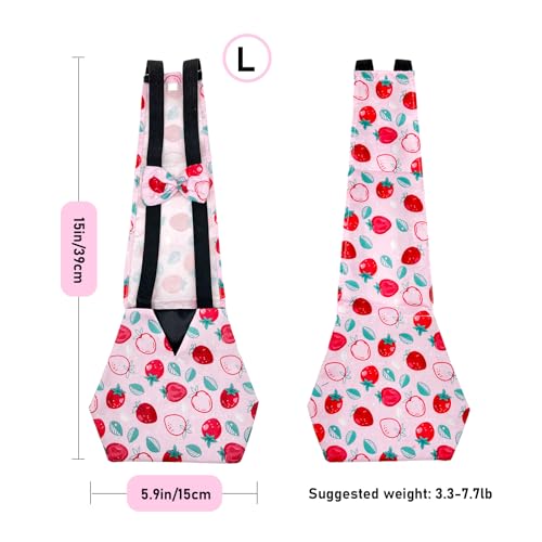 3 Pieces Chicken Diapers for Hens Pet Duck Diapers Reusable Chicken Diapers Chicken Clothes Accessories with Bow Tie for Poultry (L) - size: L