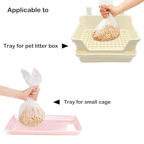 Disposable Small Animal Cage Liner Rabbit Litter Box Liners Tray Film Bags | Quick Cleanup Leak-Proof Pet Toilet Plastic Film Liner for Rabbit Guinea Pig Chinchilla Bird Cage & Litter Pan - style: 50 PCS, L+W+D<24''