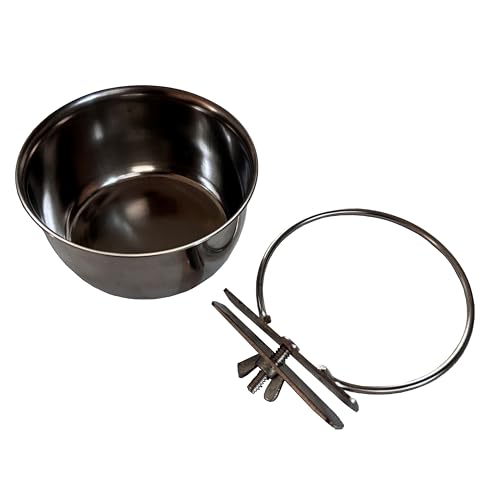 SPOT Coop Cup Bolt Clamp - Stainless Steel Hanging Bowl for Crates, Removable, Chew-Proof Pet Feeding Dish, Ideal for Birds, Parrots, Rabbits, Ferrets, Reptiles, 1.25 Cups (10 Oz) - color: Clamp-On, size: 10 Oz