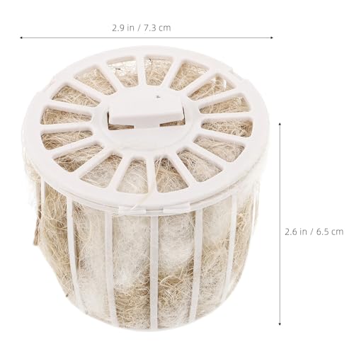 MERRYHAPY Bird Nesting Material with Basket Natural Jute and Cotton Mix Bird Nest Material for Parakeet Finch Canary Cockatiel Indoor and Outdoor Nest Building 2.87X2.87X2.55In