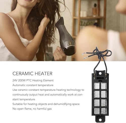 PTC Heating, 24V 200W PTC Heater Auto Constant Temp Insulated Portable Ceramic Air Heater Air Heating Tool