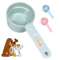 1 Cup Dog Food Scoop, Extra Long Handle Sturdy Melamine Pet Food Measuring Scoop with Clear Marking Lines, BPA-Free, Shatterproof, Dishwasher Safe (Green, 1 Cup) - color: Green, size: 1 Cup