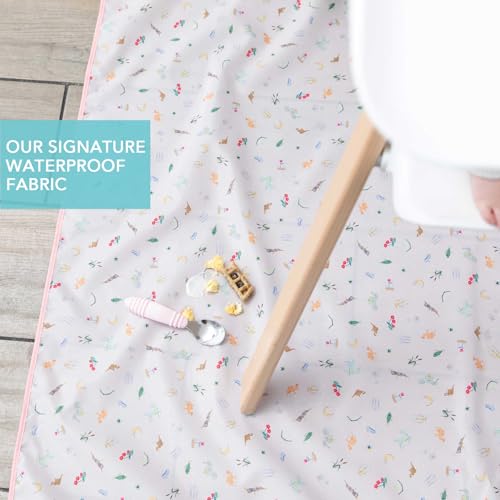 Bumkins Disney Baby Splat Mat for Under High Chair, Babies Toddlers Eating Mess Mat, Waterproof Reusable Cloth for Arts and Crafts, Playtime Mat for Kids, Floor or Table 42inx42in, Princess Magic Pink - color: D2 Princess Magic