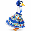 Abbylike Summer Porch Goose Outfits Flower Lolita Dress with Hat Floral Lawn Goose Clothes Fits Large 23'' Cement Statue for Summer Outdoor Garden Yard Patio Pathway Art Decorations - style: Vivid Spring