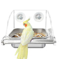 Bird Feeder for Cage,No Mess Bird Feeders, with Anti-Slip Stand, Stainless Steel Bird Bowls Parakeet Feeder for Parakeet, Psittacus Erithacus, Lovebirds,Budgies