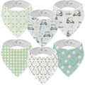 Baby Organic Cotton Teething Cloth Newborn Baby Burp Cloth Bandana Drool Cloth for Drooling Cotton Baby Gifts - color: Golf