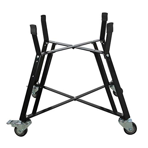 Dracarys Rolling Cart for XLarge Big Green Egg Accessories, Powder Coated Steel Outdoor Cart with 3-Inch Locking Casters, Easy to Assemble - size: Xlarge(XL)