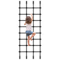 Climbing Cargo Net for Kids Outdoor 30" x 139" No-Knot Nylon Rope Climbing Net Heavy-Duty Playground Climbing Net for Treehouse, Swing Set, Backyard Climbing Frame, Playset Climbing Ladder Net Black - color: Black - 30" X 139"