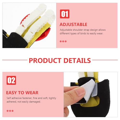 POPETPOP Washable Bird Diaper Suit Reusable Parrot Flight Clothes with Bow Adjustable Lightweight Breathable Nappies for Budgie Parakeet Pigeon