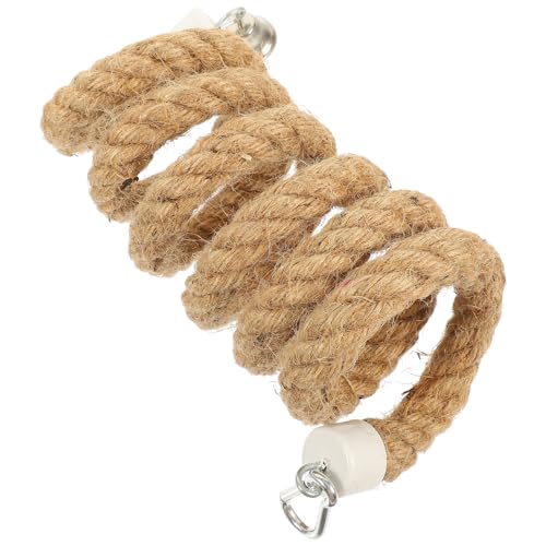 Ipetboom Bird Rope Perch Parrot Rope Toy Climbing Stand with Stable Clips 59.05 in Hanging Swing for Parakeets Lovebirds Cockatiels Bird Cage Accessory