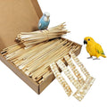 Hamiledyi Natural Bird Toys Foraging Parrot Shredding Toys Wheat Straw Chewing Toy for Cockatiel Lovebird Parakeet Budgie Small-Medium Birds (100 Pieces) - size: 100 pieces