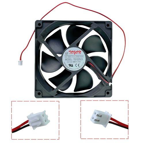 TD1225LS Cooling Fan, DC12V 0.18A 120x120x25mm 2-Wire DC BRUSHLESS Fan TD1225LS